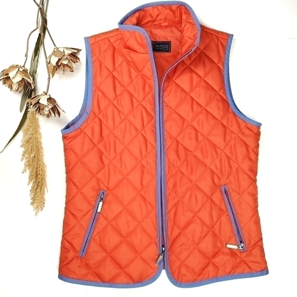 Charleston Threads Orange Blue Light Puffer Vest S - Picture 2 of 10